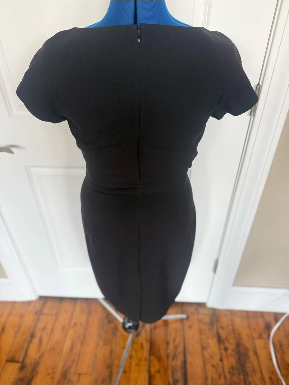 J.Crew Black Cap Sleeve Sheath Dress Sz 8